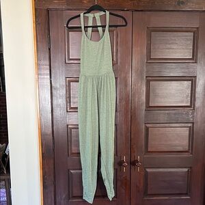 HALARA Sage Green Halter Jumpsuit
